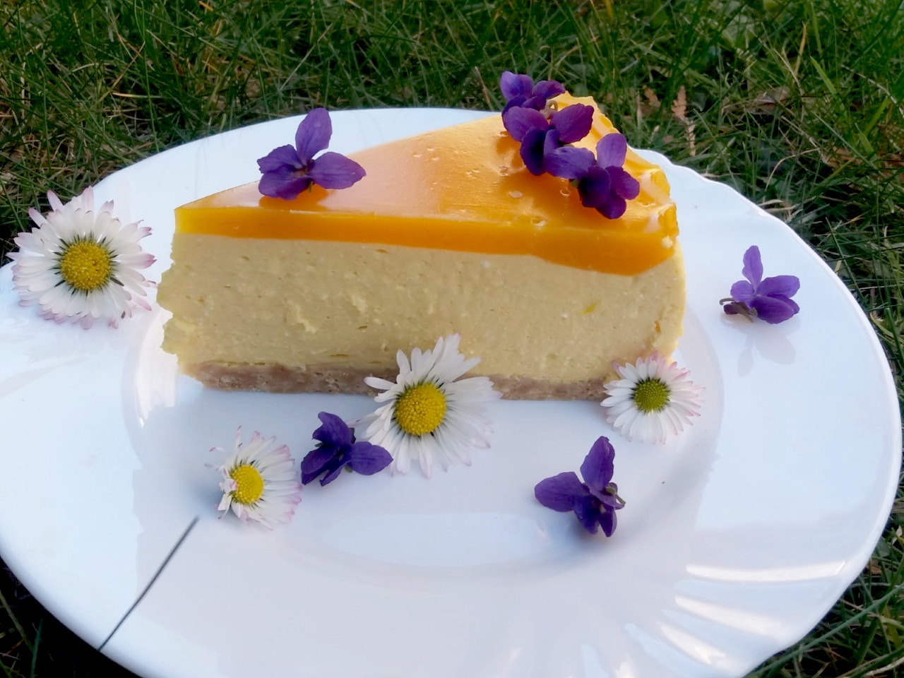 Nepečený mango cheesecake